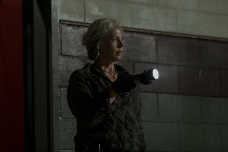 Carol, seen in one of the episode’s few moments of halfway decent lighting.